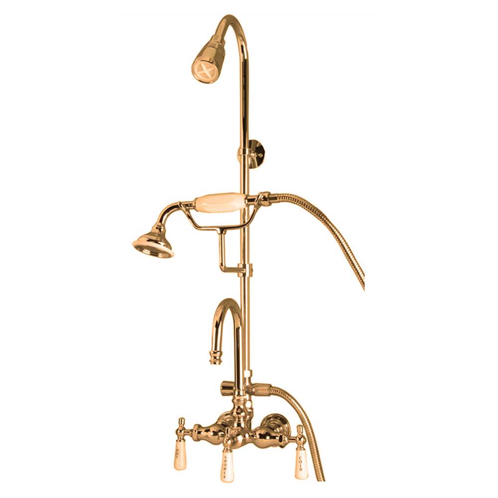 Barclay Converto Shower w/Handheld Shwr, Riser, Acry Tub, Brass