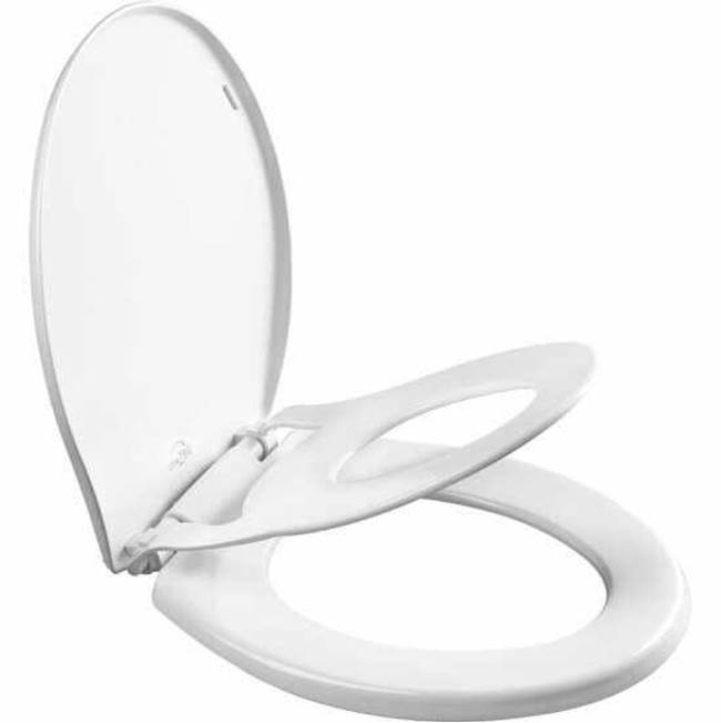 Bemis Little 2 Big™ Round Plastic Potty Training Toilet Seat White Never Loosens Slow-Close