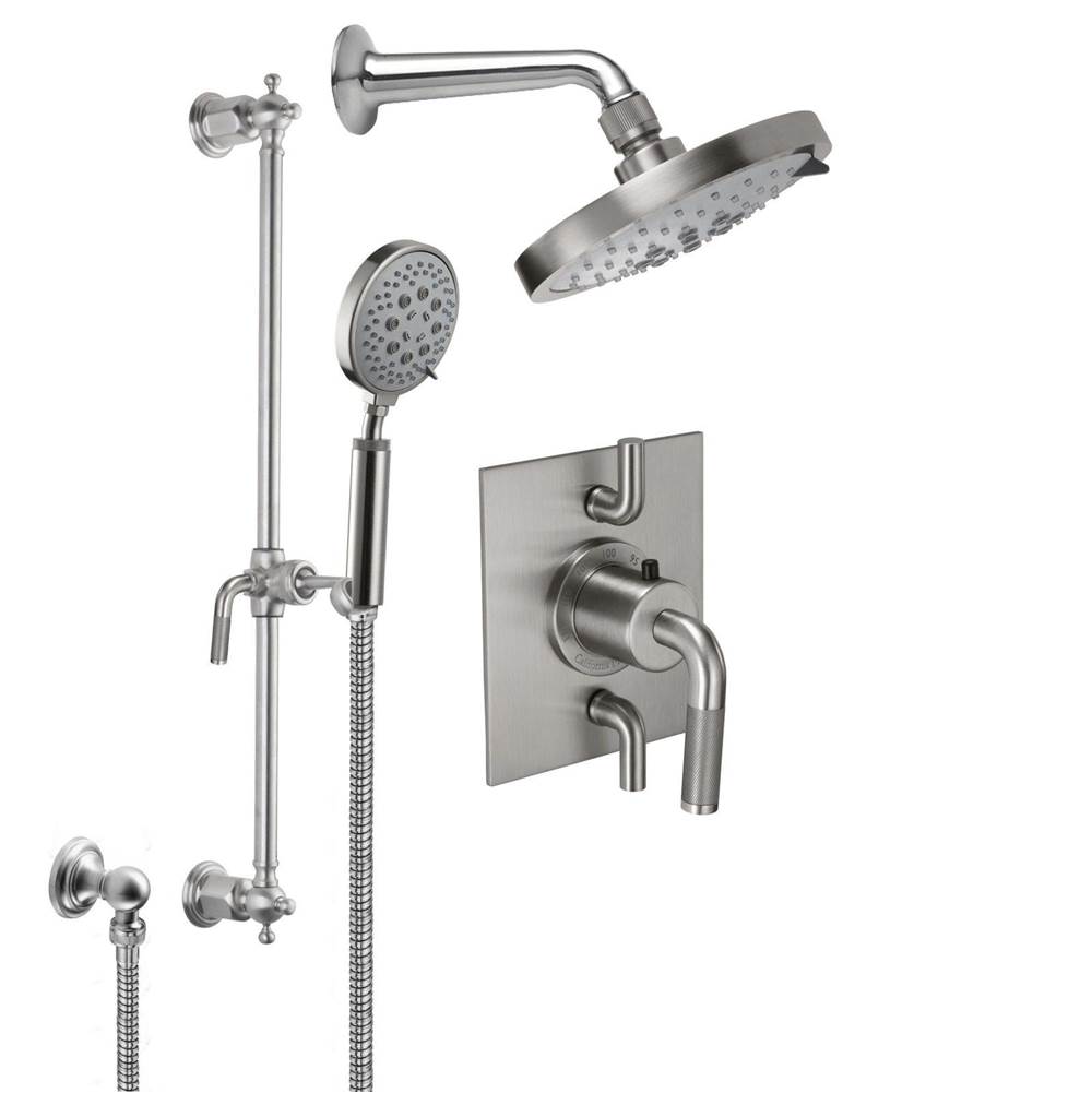 California Faucets Descanso StyleTherm® 1/2'' Thermostatic Shower System with Showerhead and Handshower on Slide Bar
