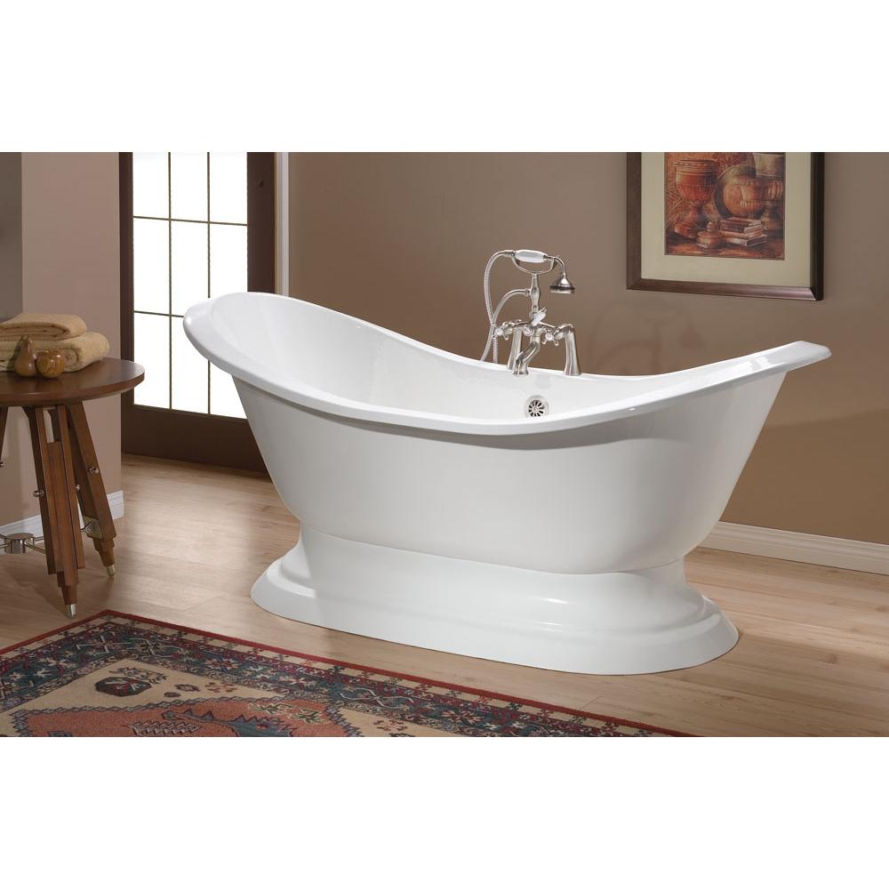 Cheviot Products REGENCY Cast Iron Bathtub with Pedestal Base and Faucet Holes