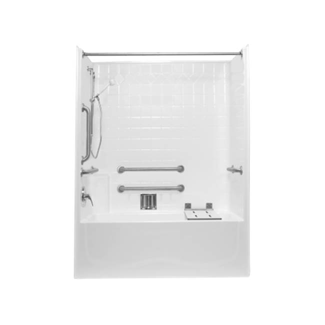 Clarion Bathware 60'' Ada-Compliant Tiled Tub/Shower W/ 16 1/2'' Apron - Left Or Right Hand Drain