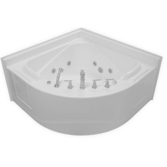 Clarion Bathware 54'' Corner Tub W/ 19.25 Apron - Front Center Drain