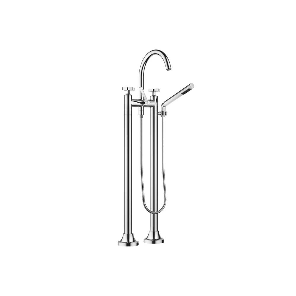 Dornbracht VAIA Two-Hole Tub Mixer For Freestanding Installation With Hand Shower Set In Platinum