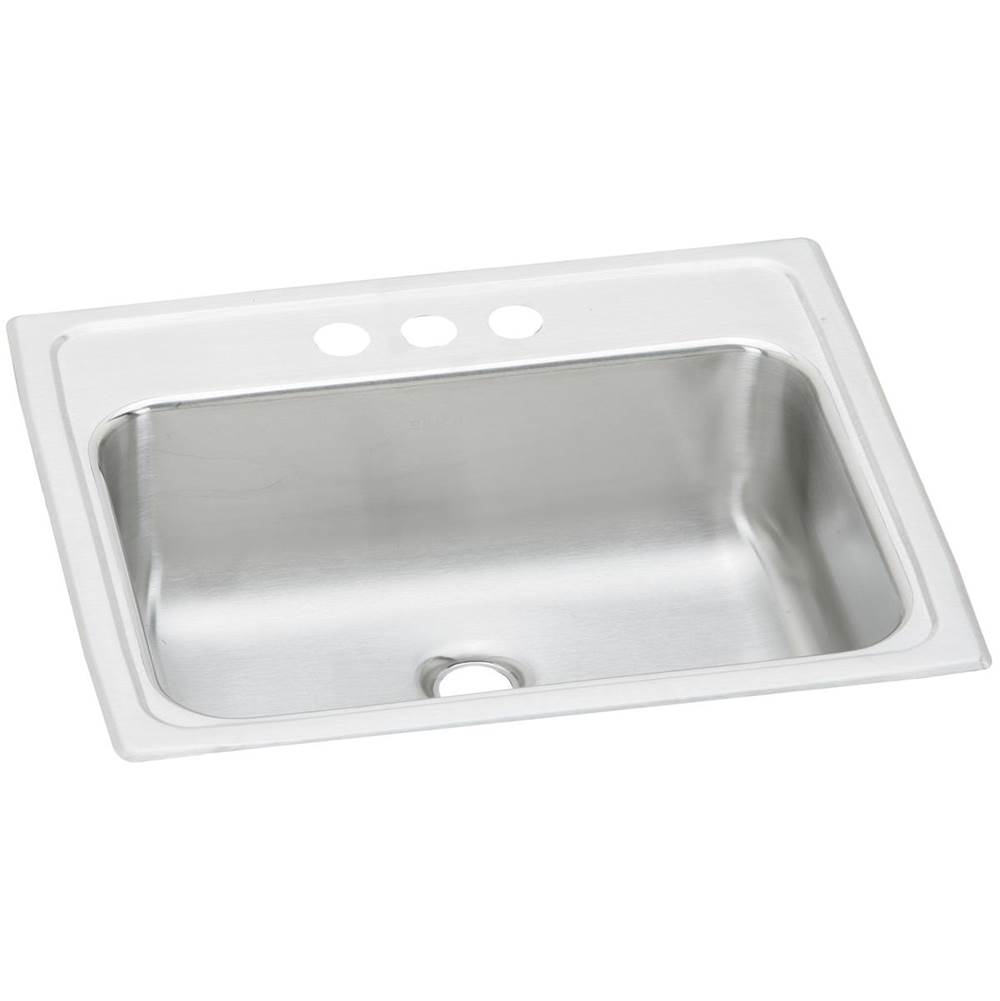 Elkay Celebrity Stainless Steel 19'' x 17'' x 6-1/8'', 2-Hole Single Bowl Drop-in Bathroom Sink