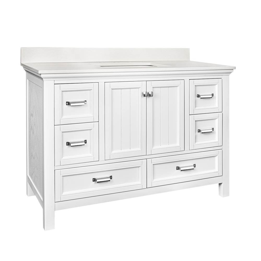 CRAFT + MAIN Brantley 49'' White Vanity with Silver Crystal White ES Top
