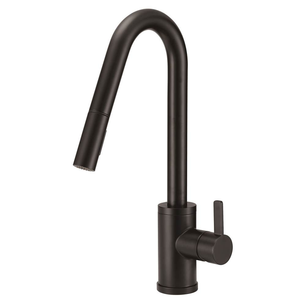 Gerber Plumbing Amalfi 1H Pull-Down Kitchen Faucet w/SnapBack Retraction 1.75gpm Satin Black