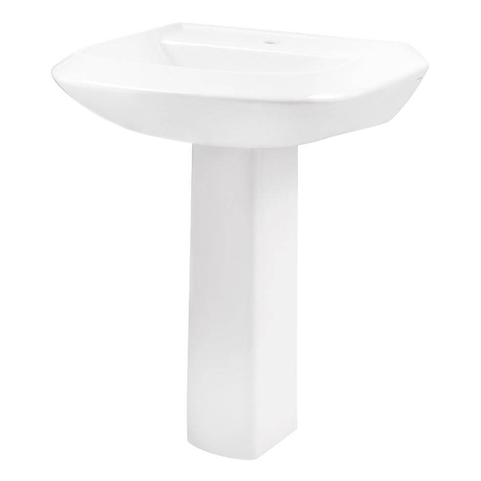 Gerber Plumbing Avalanche Standard Ped Top 25''x21'' Single Hole White