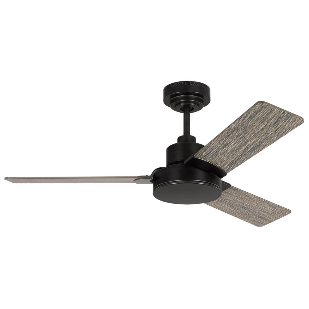 Generation Lighting Jovie 44'' Indoor/Outdoor Midnight Black Ceiling Fan with Wall Control and Manual Reversible Motor