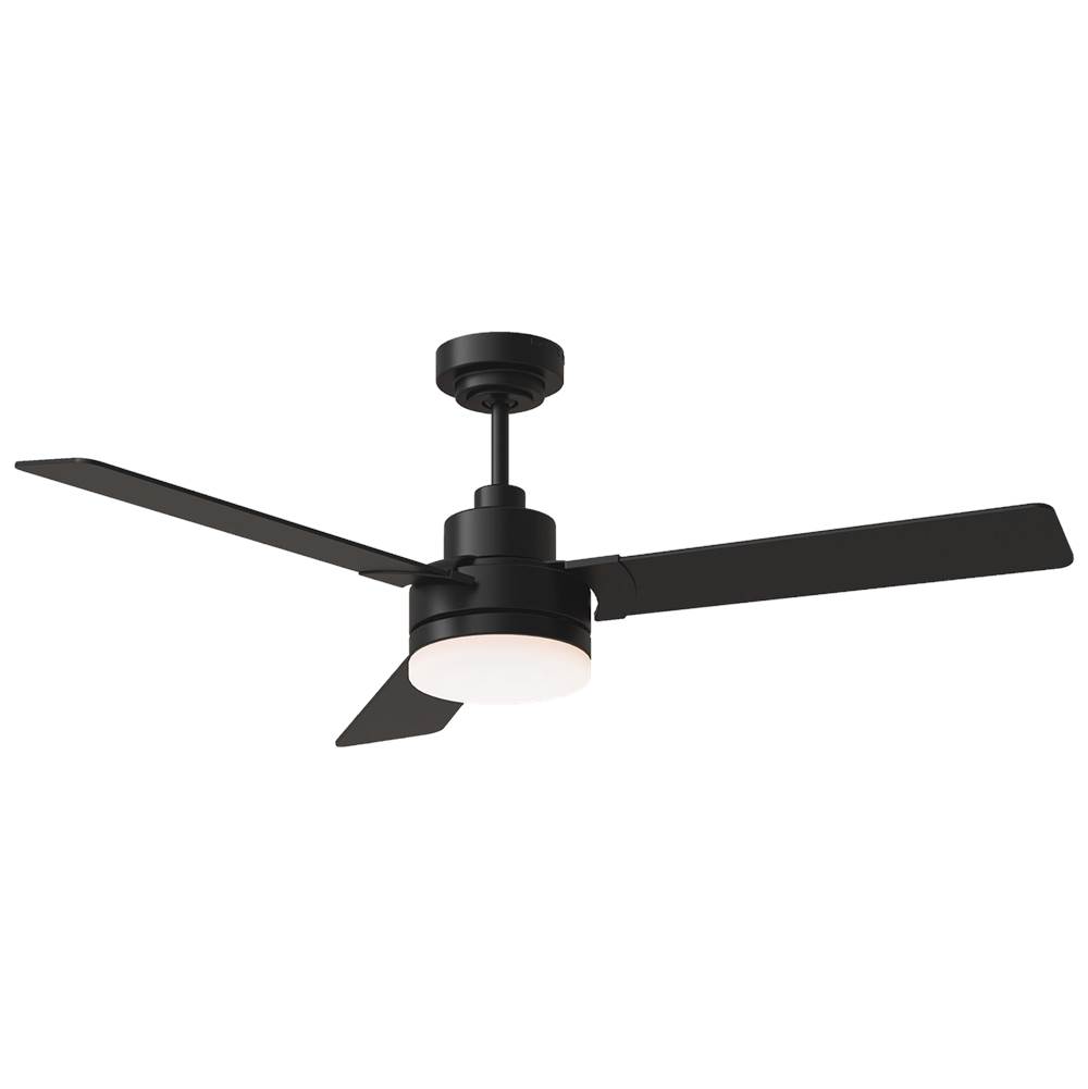 Generation Lighting Jovie 52'' Dimmable Indoor/Outdoor Integrated LED Midnight Black Ceiling Fan with Light Kit Wall Control and Manual Reversible Motor