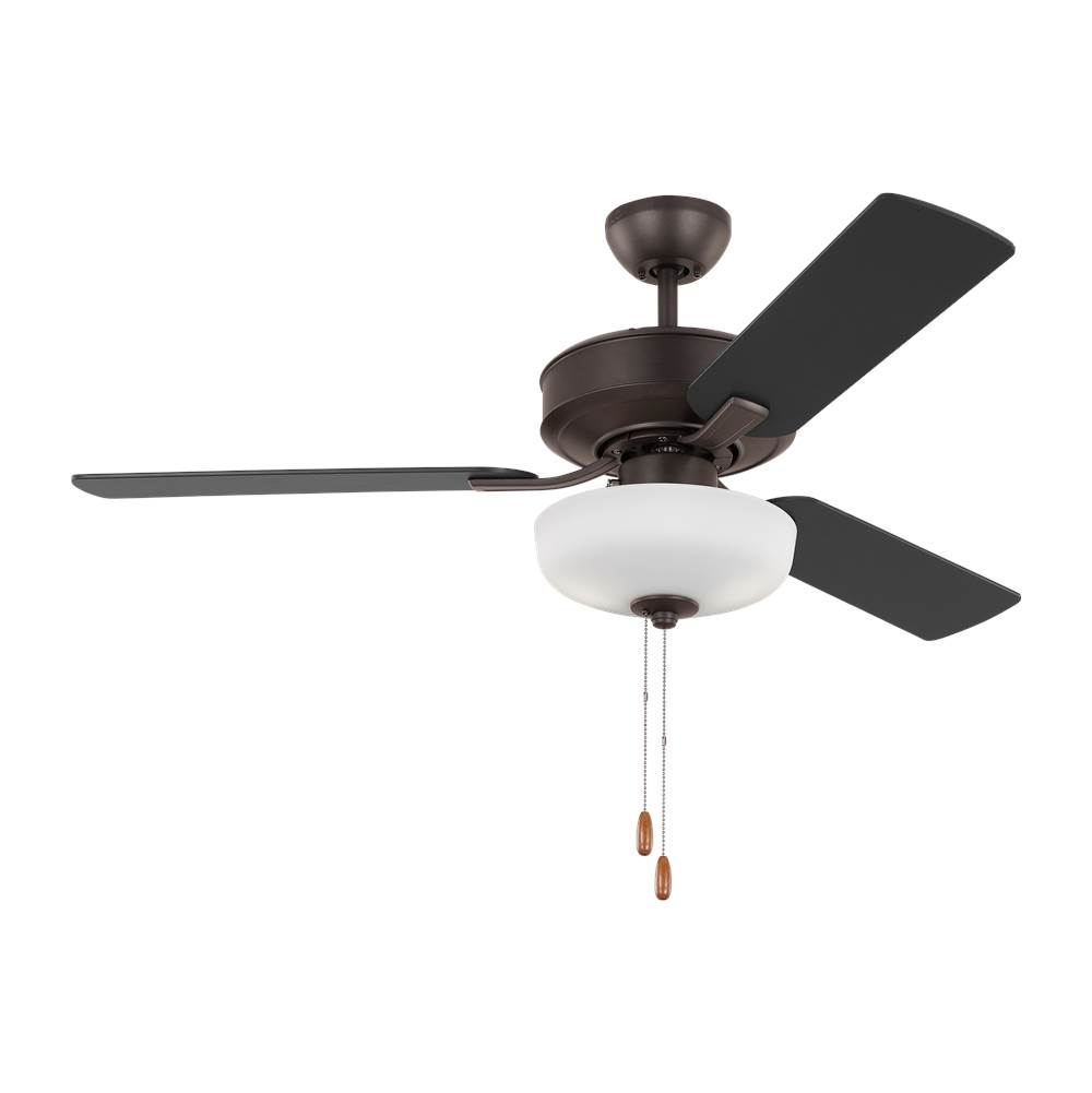 Generation Lighting Linden 48'' traditional dimmable LED indoor bronze ceiling fan with light kit and reversible motor