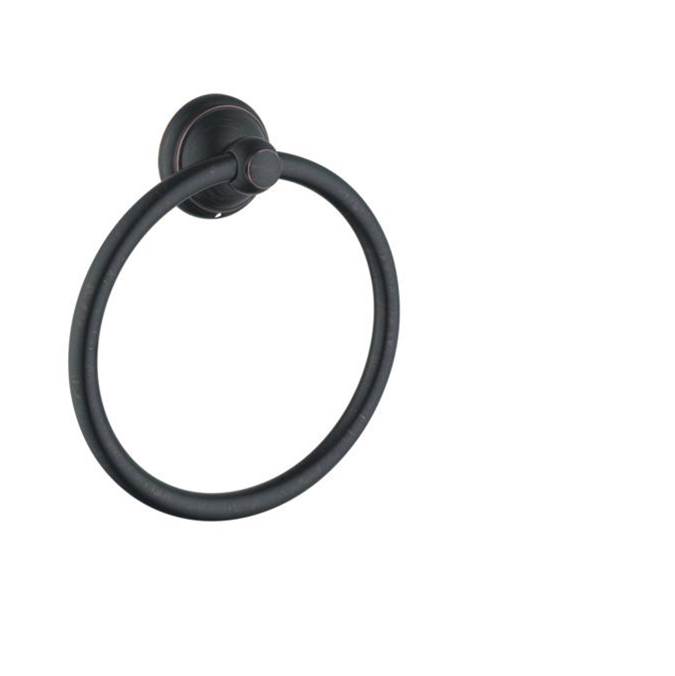 Hansgrohe C Accessories Towel Ring in Rubbed Bronze