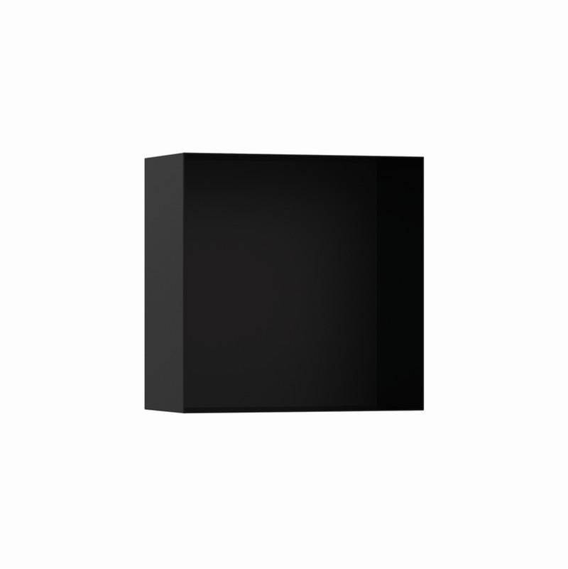 Hansgrohe XtraStoris Minimalistic Wall Niche with Open Frame 12''x 12''x 5.5''  in Matte Black