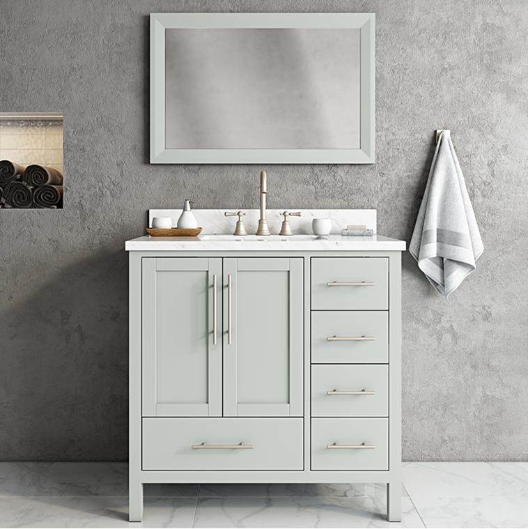 Icera Malibu Vanity Cabinet, 36-in Ocean Grey