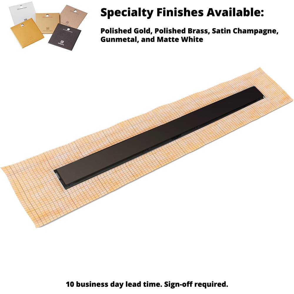 Infinity Drain 36'' FCS Series Complete Kit with 2 1/2'' Solid Grate in Oil Rubbed Bronze