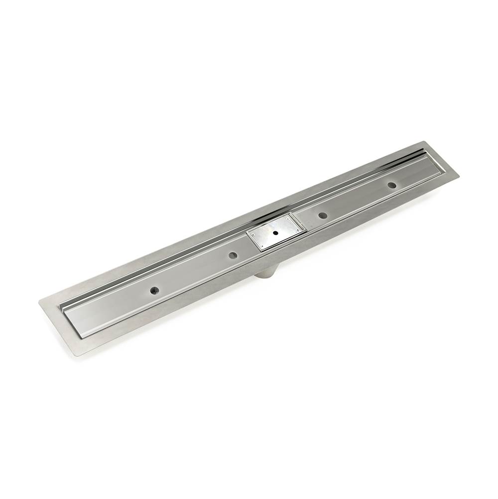 Infinity Drain 24'' Slot Drain Complete Kit for FF Series in Polished Stainless