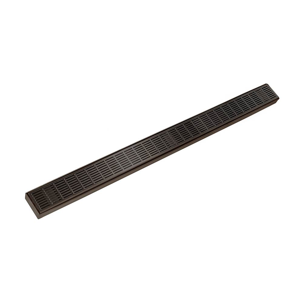 Infinity Drain 48'' FX Series Complete Kit with Perforated Slotted Grate in Oil Rubbed Bronze