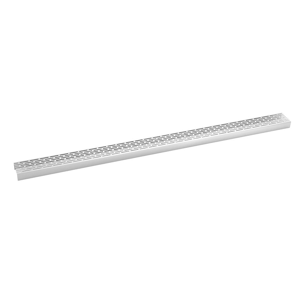 Infinity Drain 72'' Perforated Offset Slot Pattern Grate for S-LT 65 in Satin Stainless