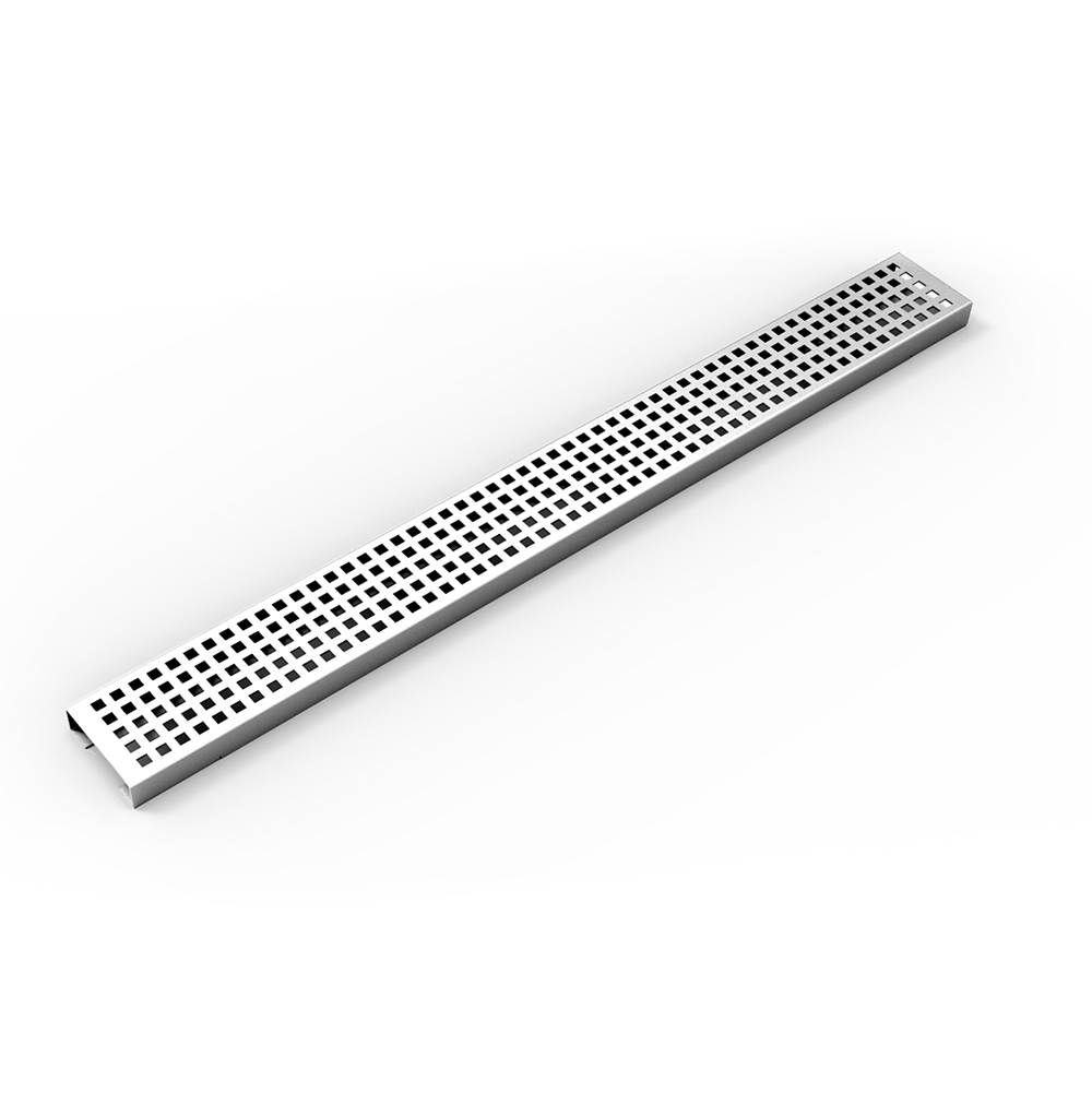 Infinity Drain 32'' Perforated Squares Pattern Grate for USQ Universal Infinity Drain™ in Polished Stainless