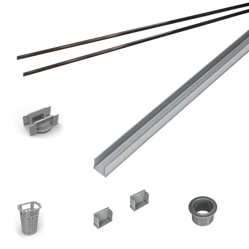 Infinity Drain 48'' Rough Only Kit for S-AG 38 and S-DG 38 series. Includes PVC Components and Channel Trim