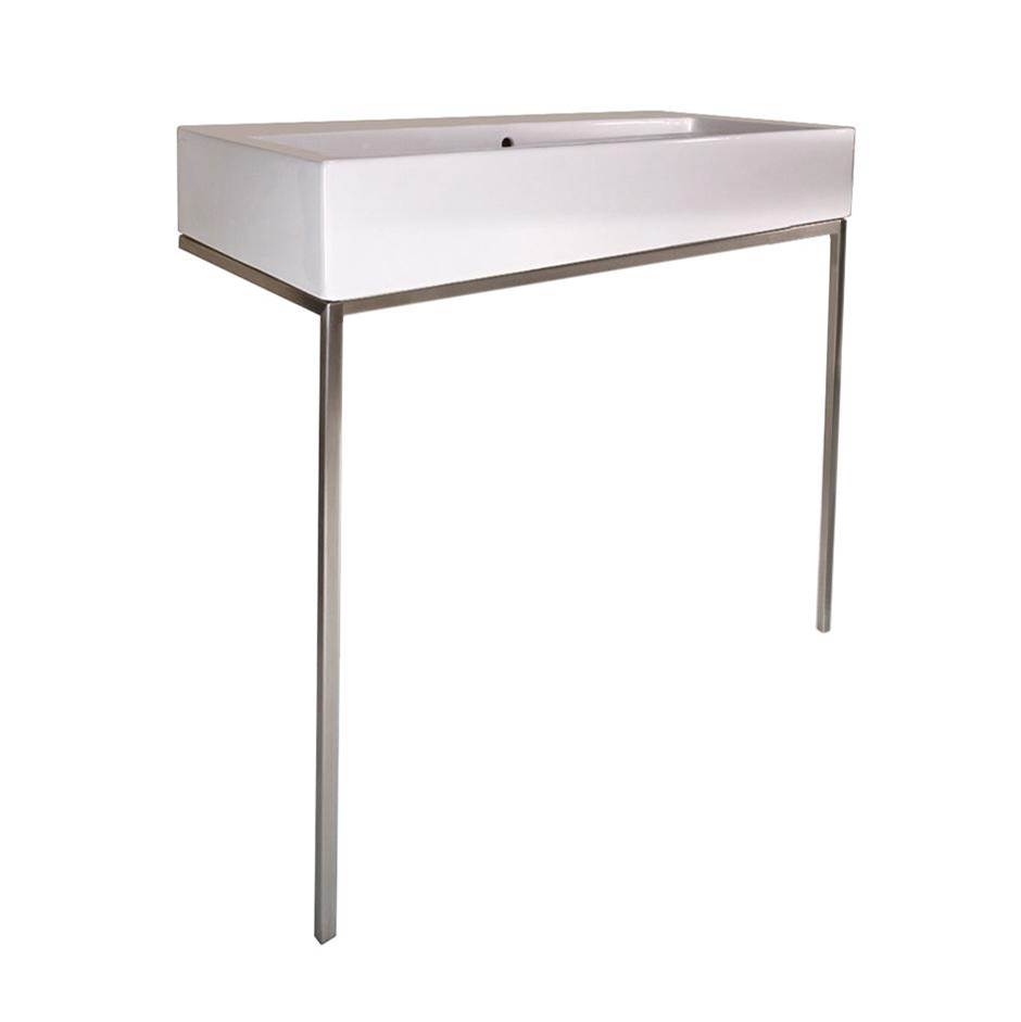Lacava Floor-standing metal console stand for ADA-compliant installation, made of stainless steel or brass. It must be attached to wall. Sink 5460 sold separately. Shipping class 4. Former code: 5460L-ADA.