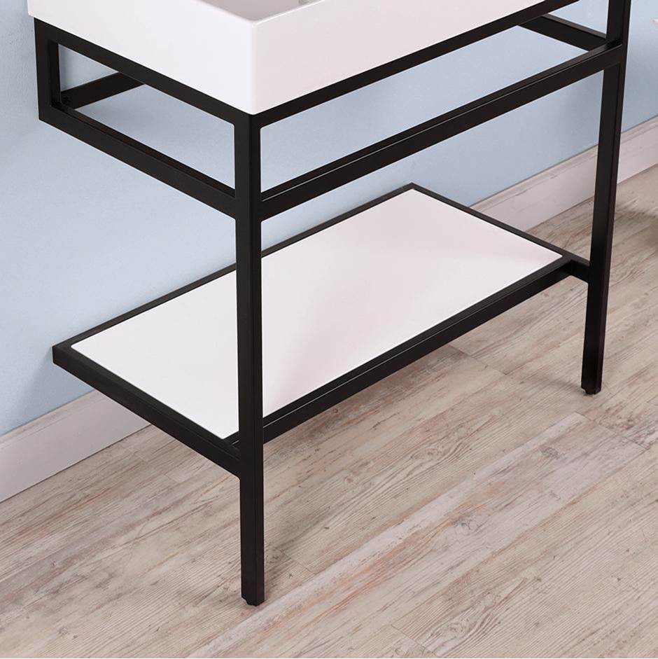 Lacava Optional solid surface shelf for floor-standing metal console stand AQS-BX-40