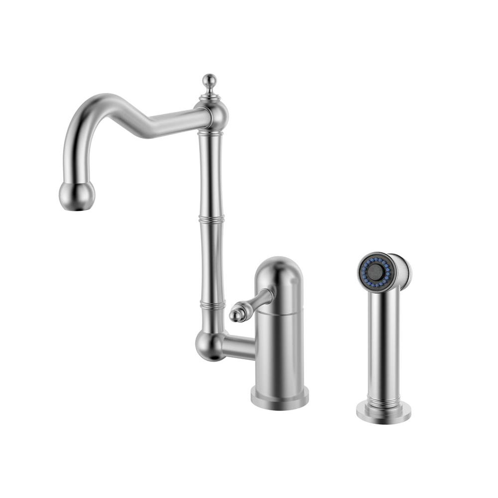 Lenova Solid 304 stainless steel kitchen faucet with side spray
