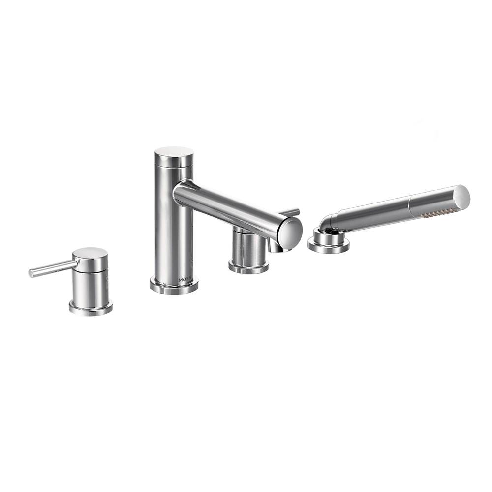 Moen Align 2-Handle Deck Mount Roman Tub Faucet Trim Kit with Hand shower in Chrome (Valve Sold Separately)