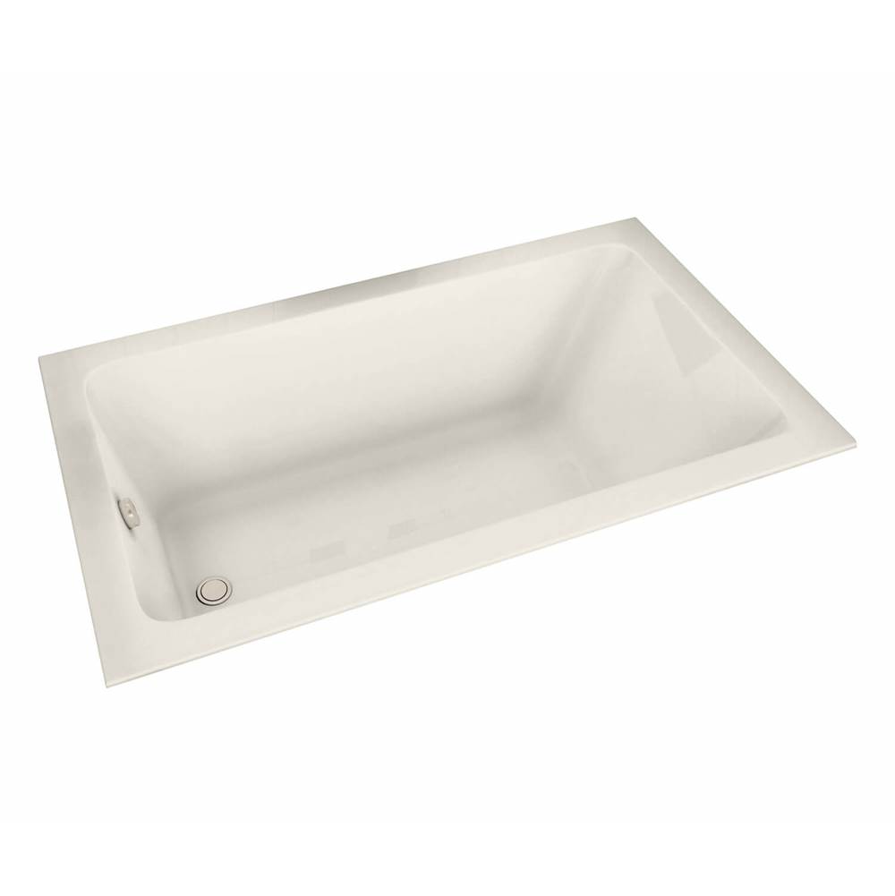 Maax Pose 7236 Acrylic Drop-in End Drain Combined Whirlpool & Aeroeffect Bathtub in Biscuit
