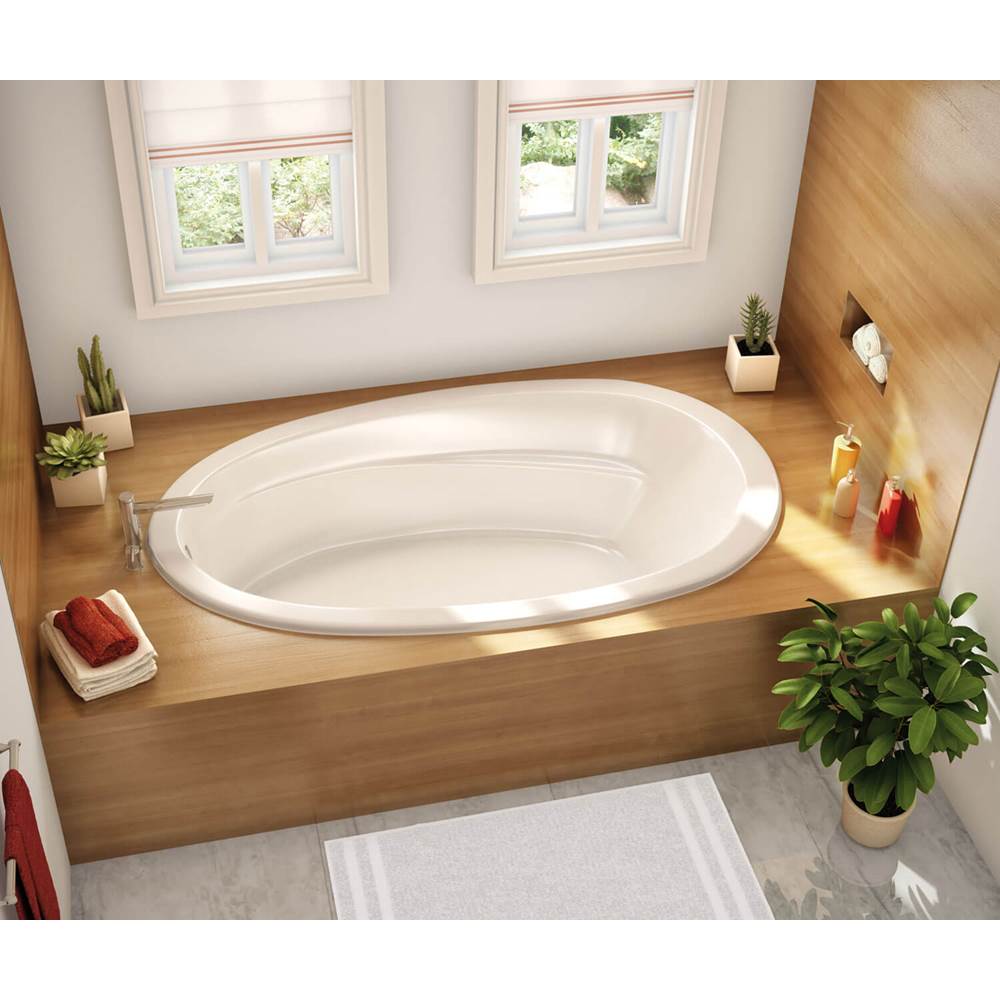 Maax Talma 7242 Acrylic Drop-in End Drain Combined Whirlpool & Aeroeffect Bathtub in White