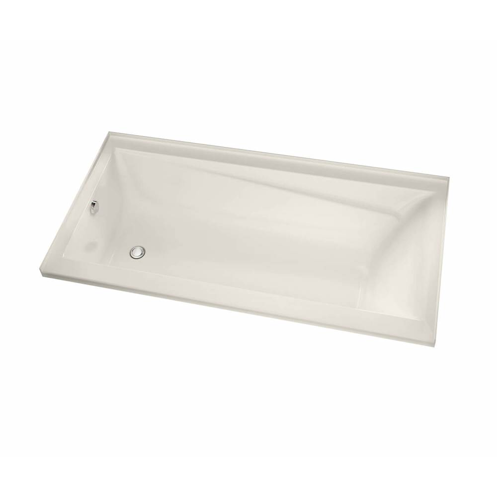 Maax Exhibit 6042 IF Acrylic Alcove Right-Hand Drain Whirlpool Bathtub in Biscuit