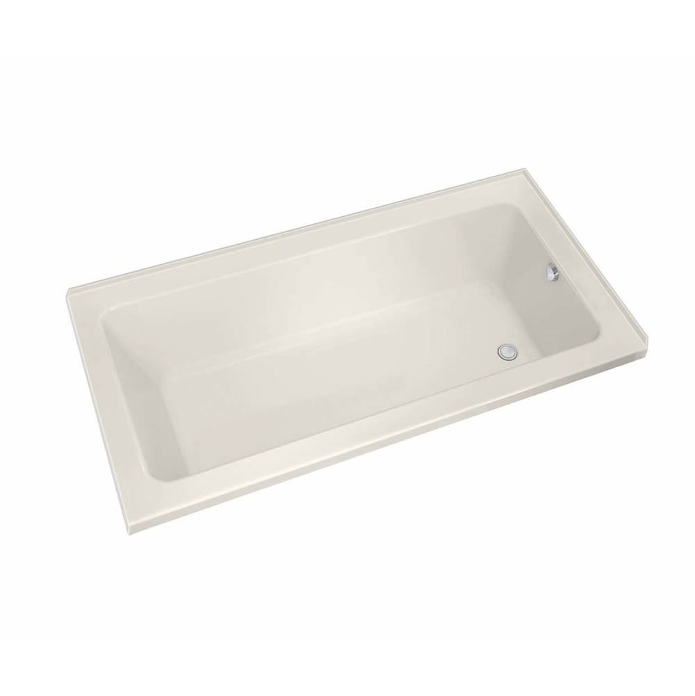 Maax Pose 6032 IF Acrylic Corner Right Right-Hand Drain Bathtub in Biscuit