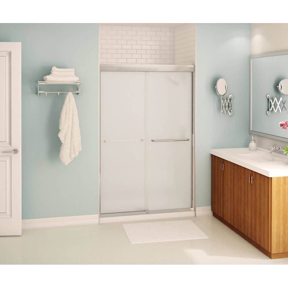 Maax Kameleon 43-47 x 71 in. 6 mm Sliding Shower Door for Alcove Installation with Frosted glass in Chrome
