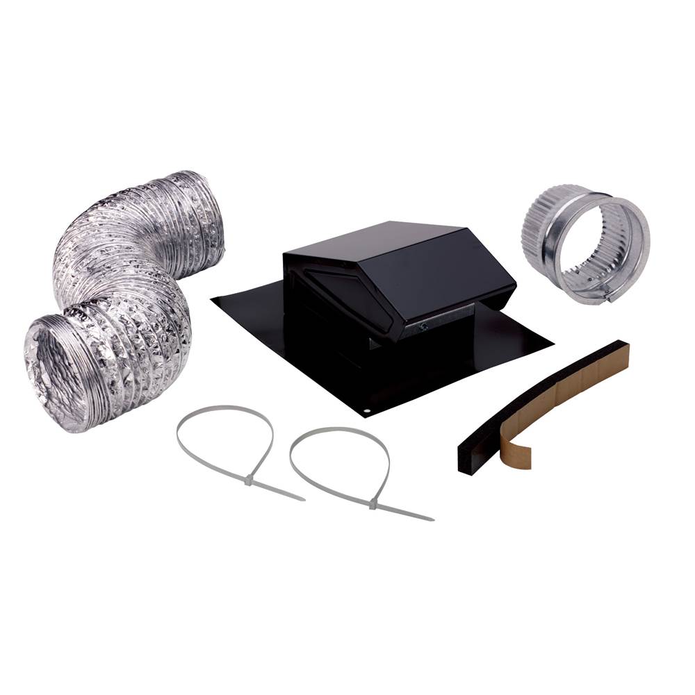 Broan Nutone Roof Vent Kit, 8-Foot of 4-Inch flexible aluminum duct.