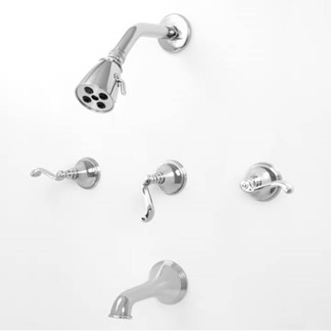 Sigma 3 Valve Tub & Shower Set TRIM (Includes HAF and Wall Tub Spout) CHARLOTTE SATIN NICKEL PVD .42