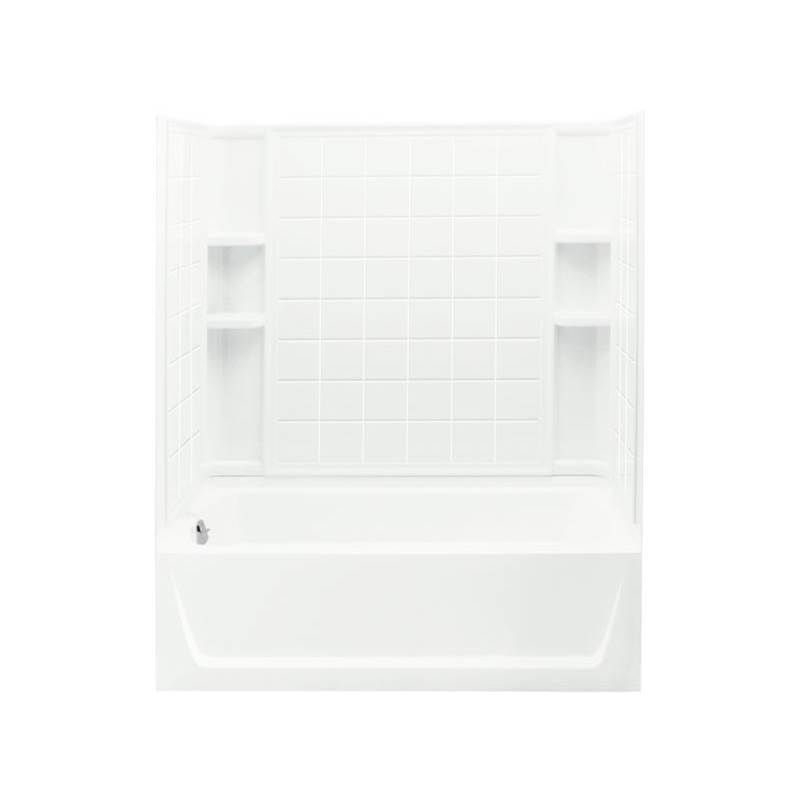 Sterling Plumbing 71120180 0 At S A, Sterling Ensemble 60 X 32 White Tub With Surround