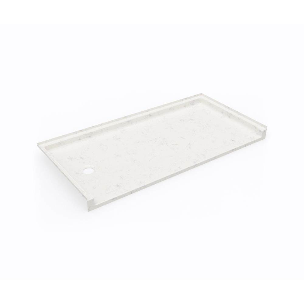 Swan SBF-3060LM/RM 30 x 60 Swanstone® Alcove Shower Pan with Left Hand Drain Carrara