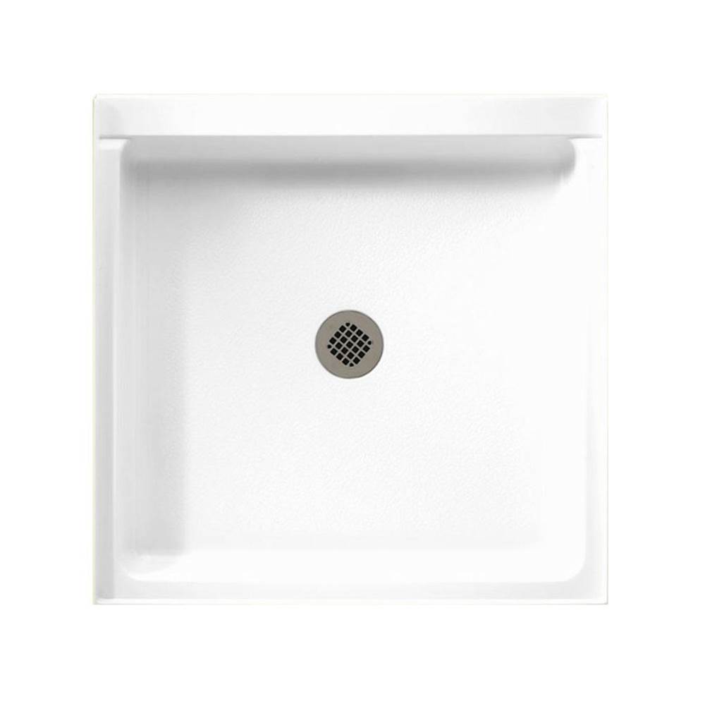 Swan SS-4242 42 x 42 Swanstone Alcove Shower Pan with Center Drain in Bone