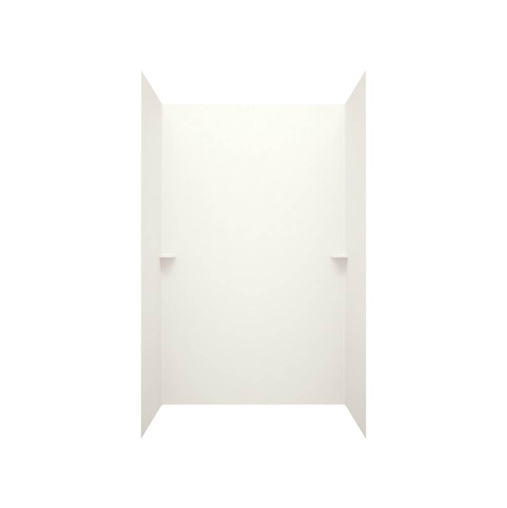 Swan SK-364896 36 x 48 x 96 Swanstone® Smooth Glue up Shower Wall Kit in Bisque