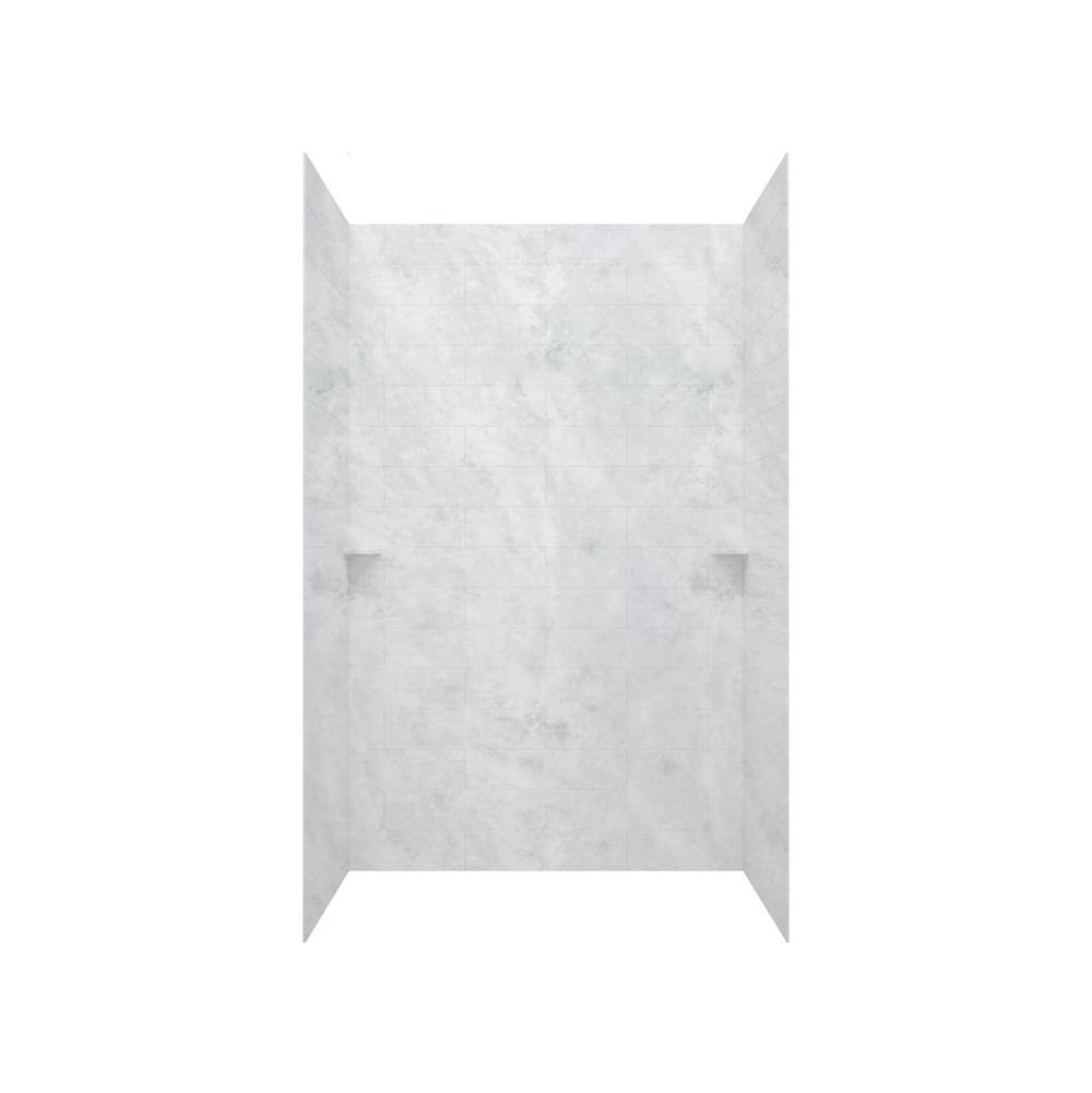 Swan MSMK84-3062 30 x 62 x 84 Swanstone® Modern Subway Tile Glue up Shower Wall Kit in Ice