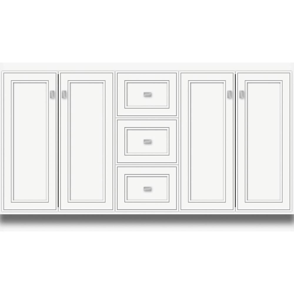 Strasser Woodenworks 60 X 18 X 34.5 Montlake View Vanity Deco Miter Sat White Db