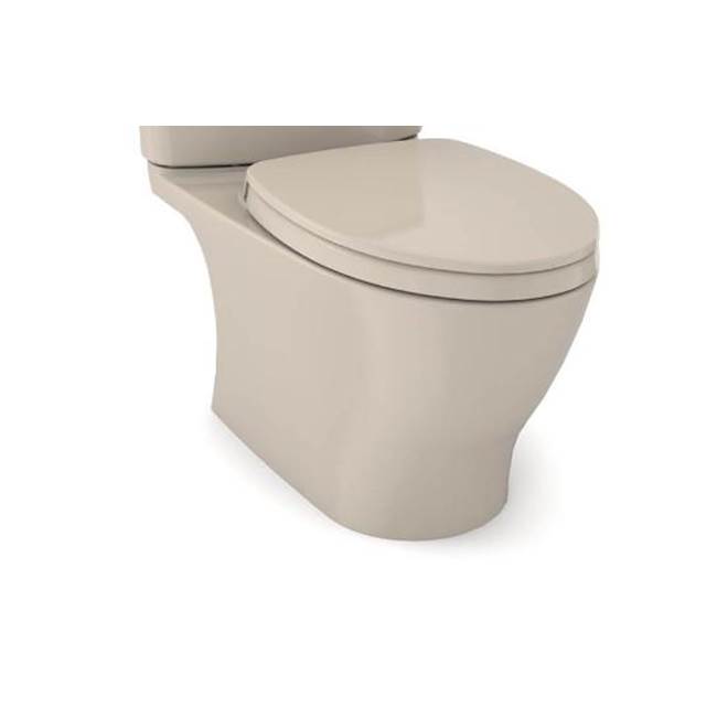 TOTO Nexus® Two-Piece Elongated 1.28 GPF Universal Height Toilet Bowl Only with CEFIONTECT®, WASHLET® plus Ready, Bone