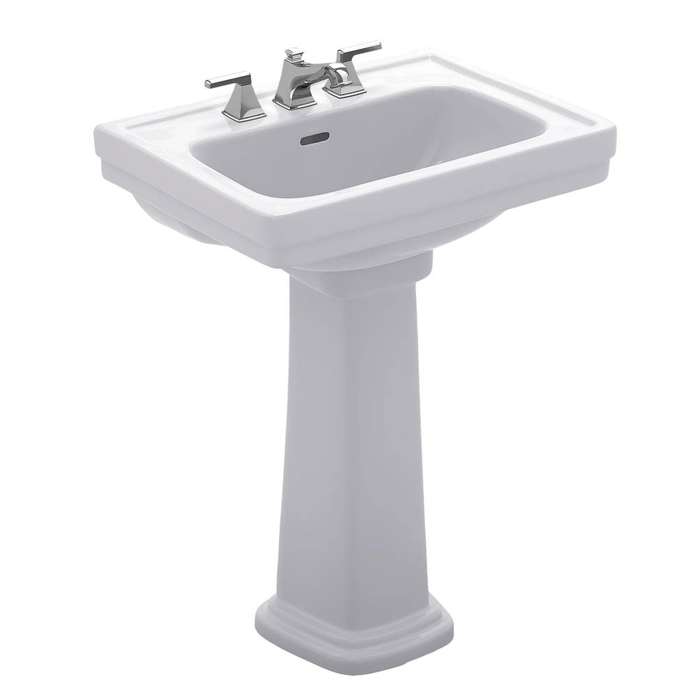 TOTO Toto® Promenade® 24'' X 19-1/4'' Rectangular Pedestal Bathroom Sink For Single Hole Faucets, Cotton White