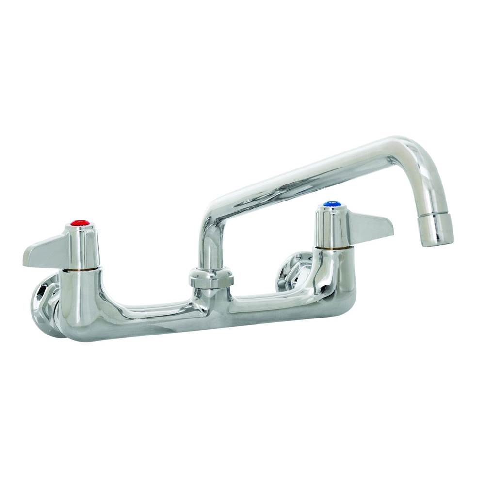 T&S Brass Faucet, Wall Mount, 8'' Centers, 6'' Swing Nozzle