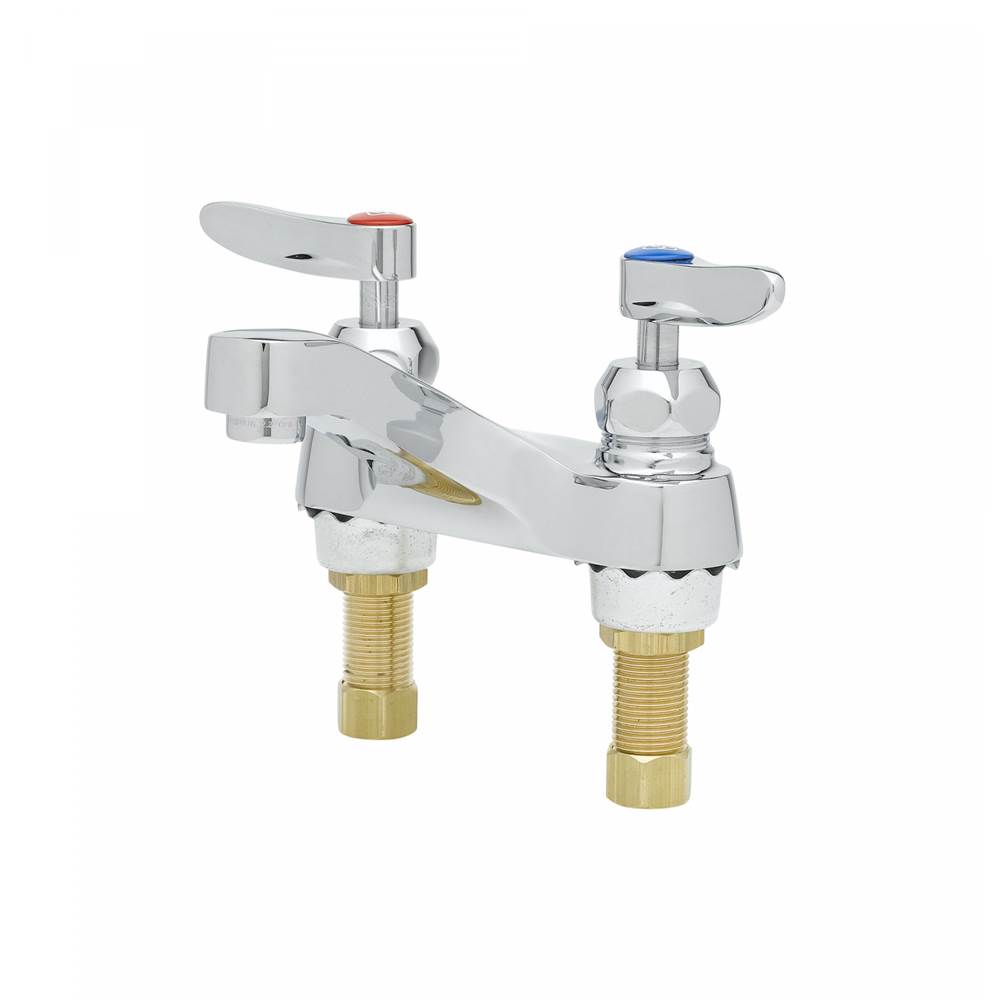 T&S Brass Lavatory Faucet, 4'' Centerset, Ceramic Cartridges, 2.2 gpm Aerator, Lever Handles