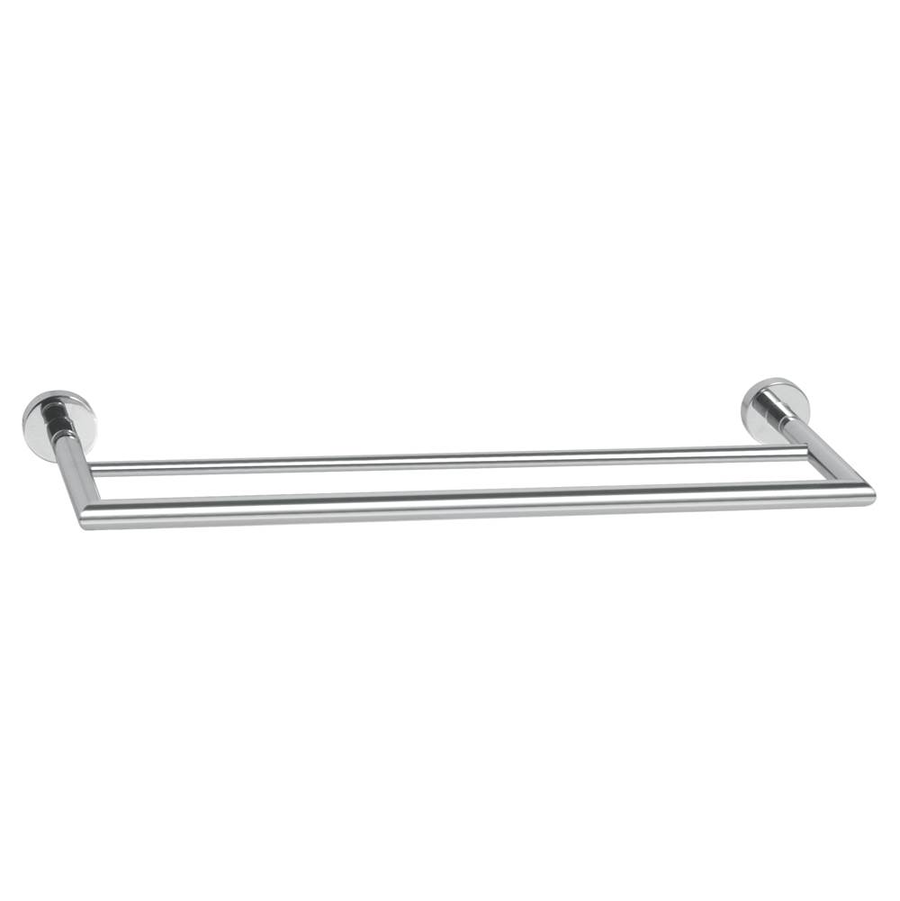 Valsan Axis Unlacquered Brass Double Towel Rail, 18''